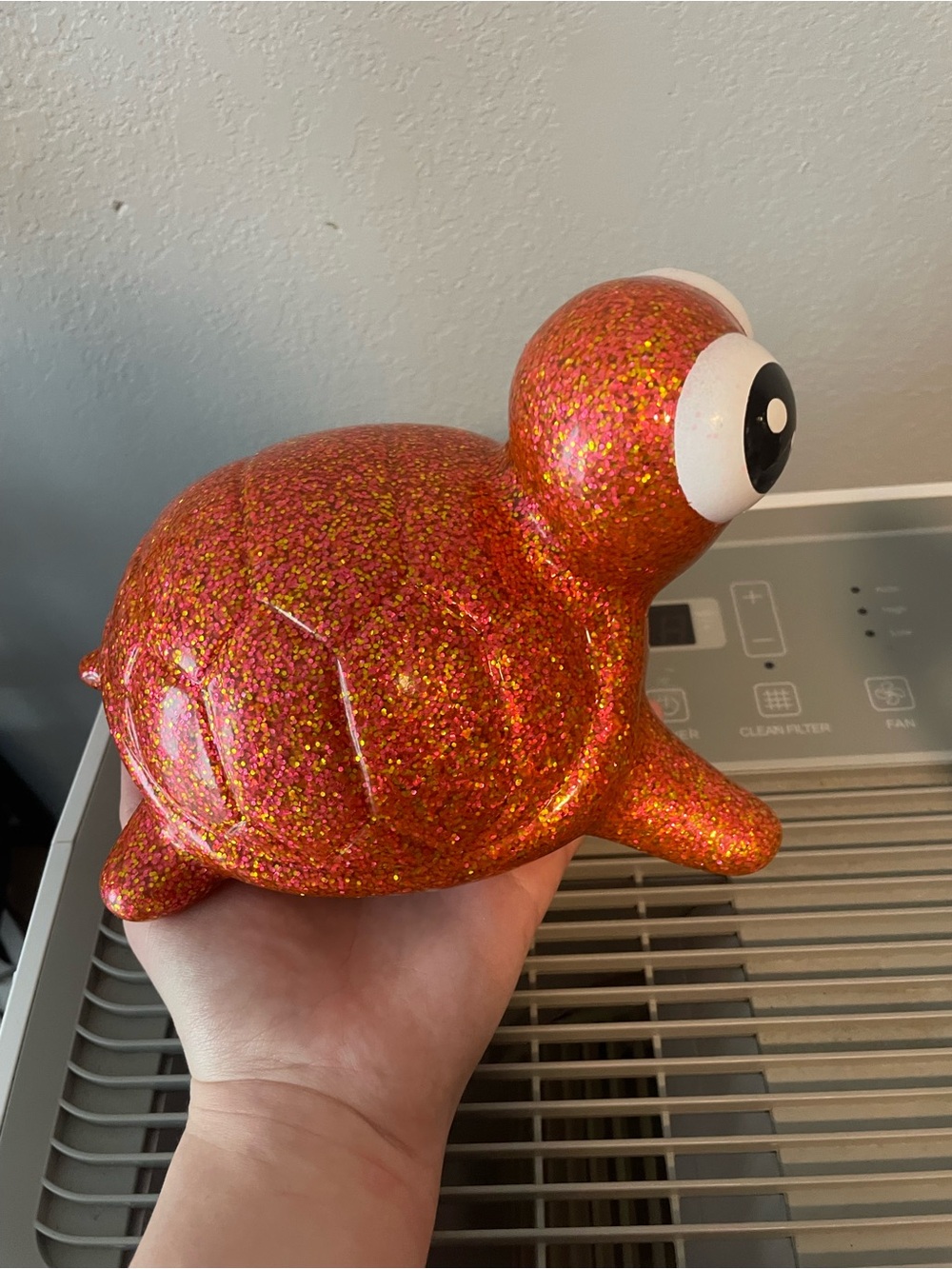 Sparkling Orange Turtle Reptile Toy or Decor